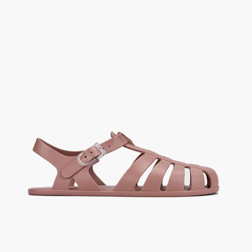Cangrejeras barefoot niños y mujer Rosa