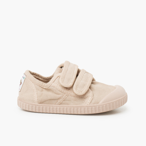 Zapatillas lona barefoot wide piso al tono Marfil
