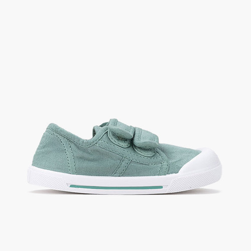 Zapatillas lona barefoot piso raya Verde matcha