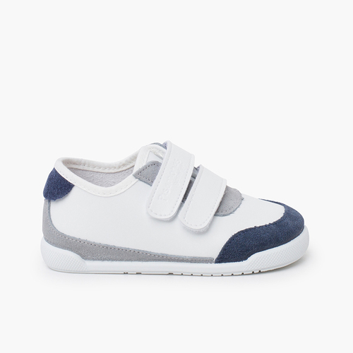 Deportivas barefoot combinadas Blanco y Marino