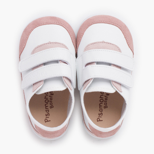 Deportivas barefoot combinadas Blanco y Rosa