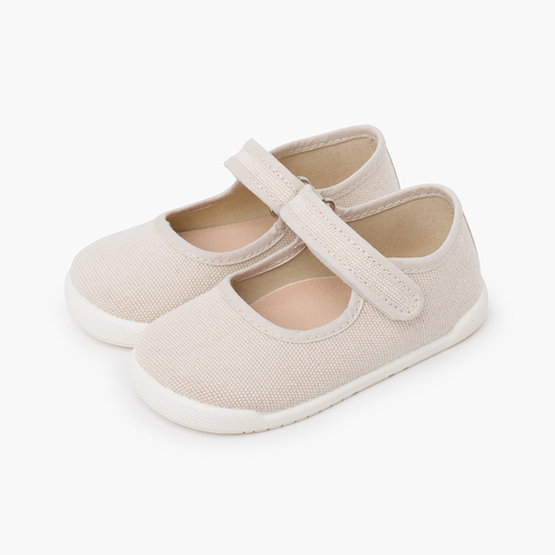 Merceditas barefoot lona canvas tira adherente Crudo