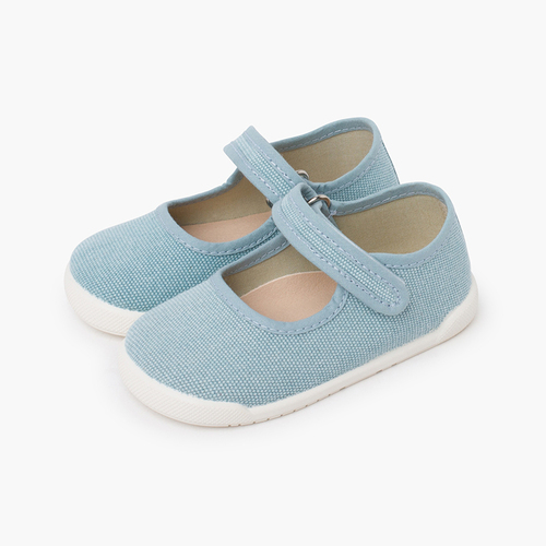 Merceditas barefoot lona canvas tira adherente Turquesa