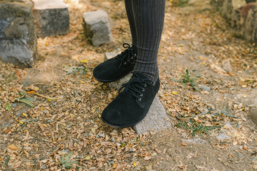 Zapatos blucher cordones barefoot serraje