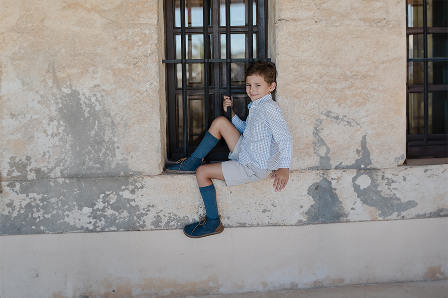 Botas niño barefoot cordones talonera cuero