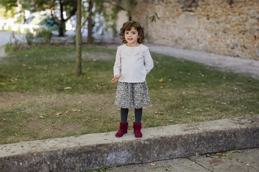 Botas niña cuello pelito suela fina