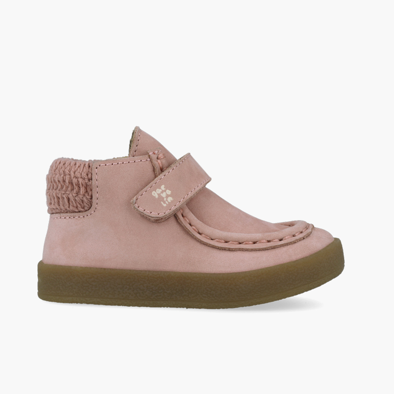 Botines wallaby cuello forrado tira adherente Rosa