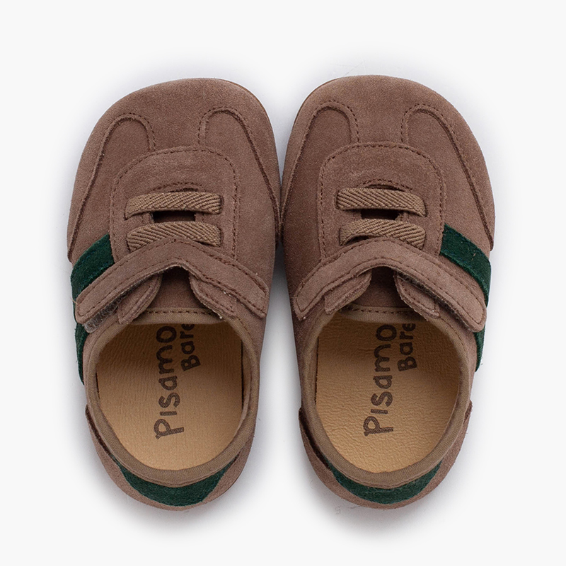 Zapatillas barefoot rayas laterales tira adherente Topo