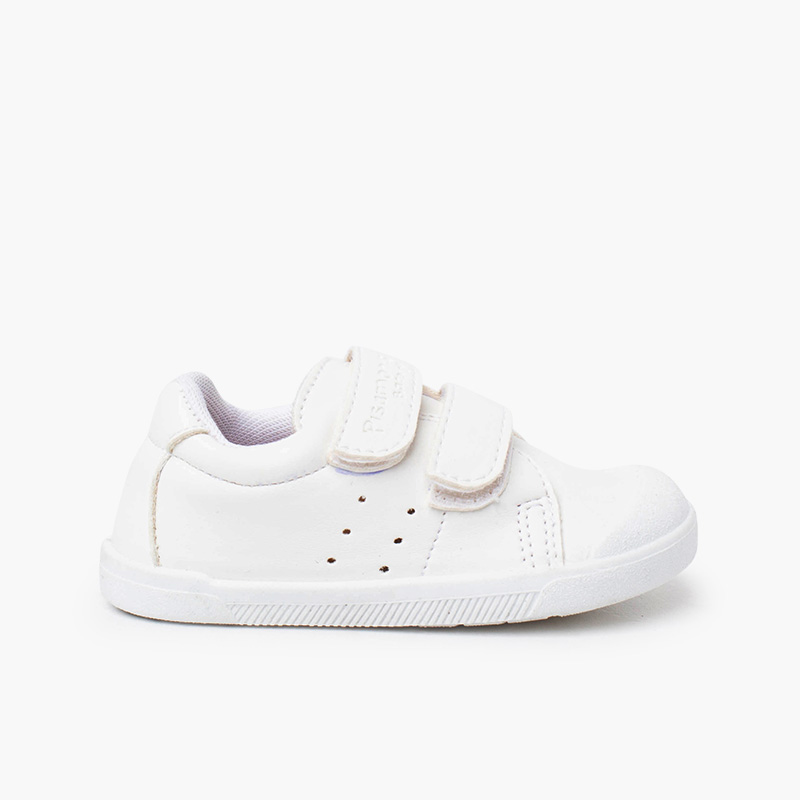 Zapatillas deporte barefoot colegiales niños Blanco