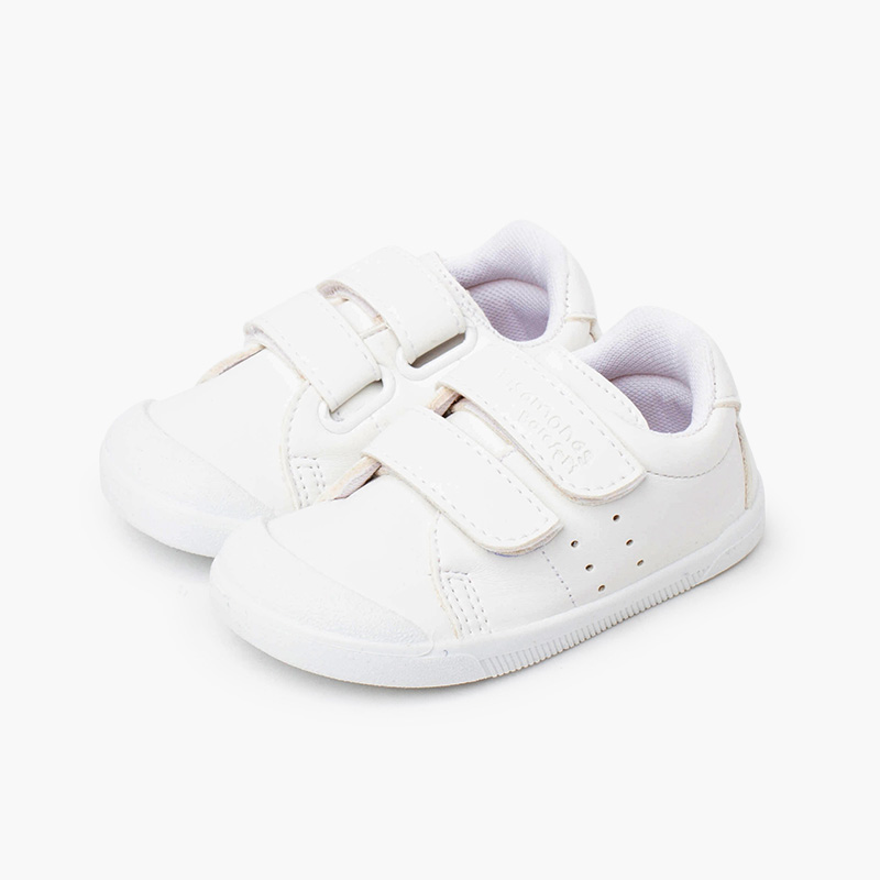 Zapatillas deporte barefoot colegiales niños Blanco
