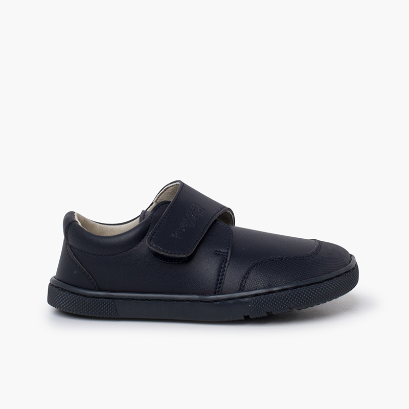 Zapatos colegiales barefoot puntera reforzada Azul Marino