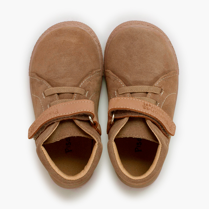 Botas barefoot serraje tira piel y cordones Tierra