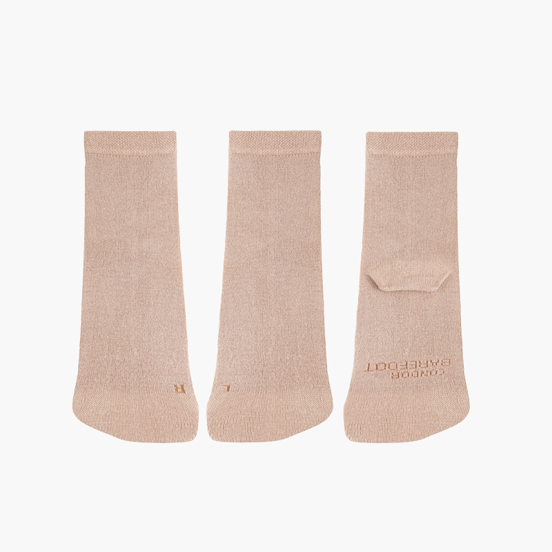 Calcetines cortos barefoot bambú Almendra