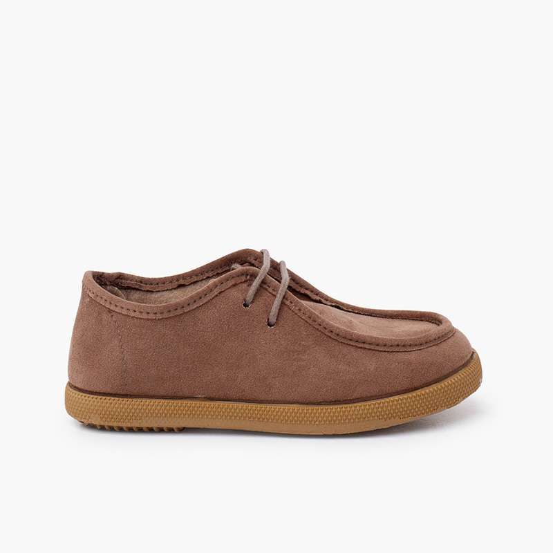 Zapatos Wallaby Náuticos Suede niños Topo