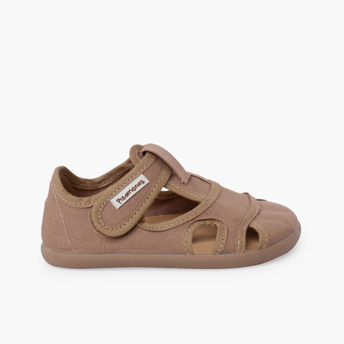 Sandalias barefoot niños lona cierre ancho Tierra