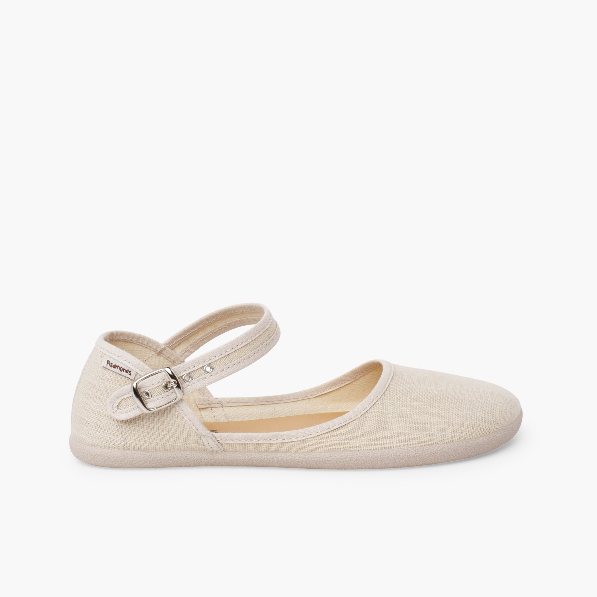 Chaussures babies échancrées femme lin fin Sable