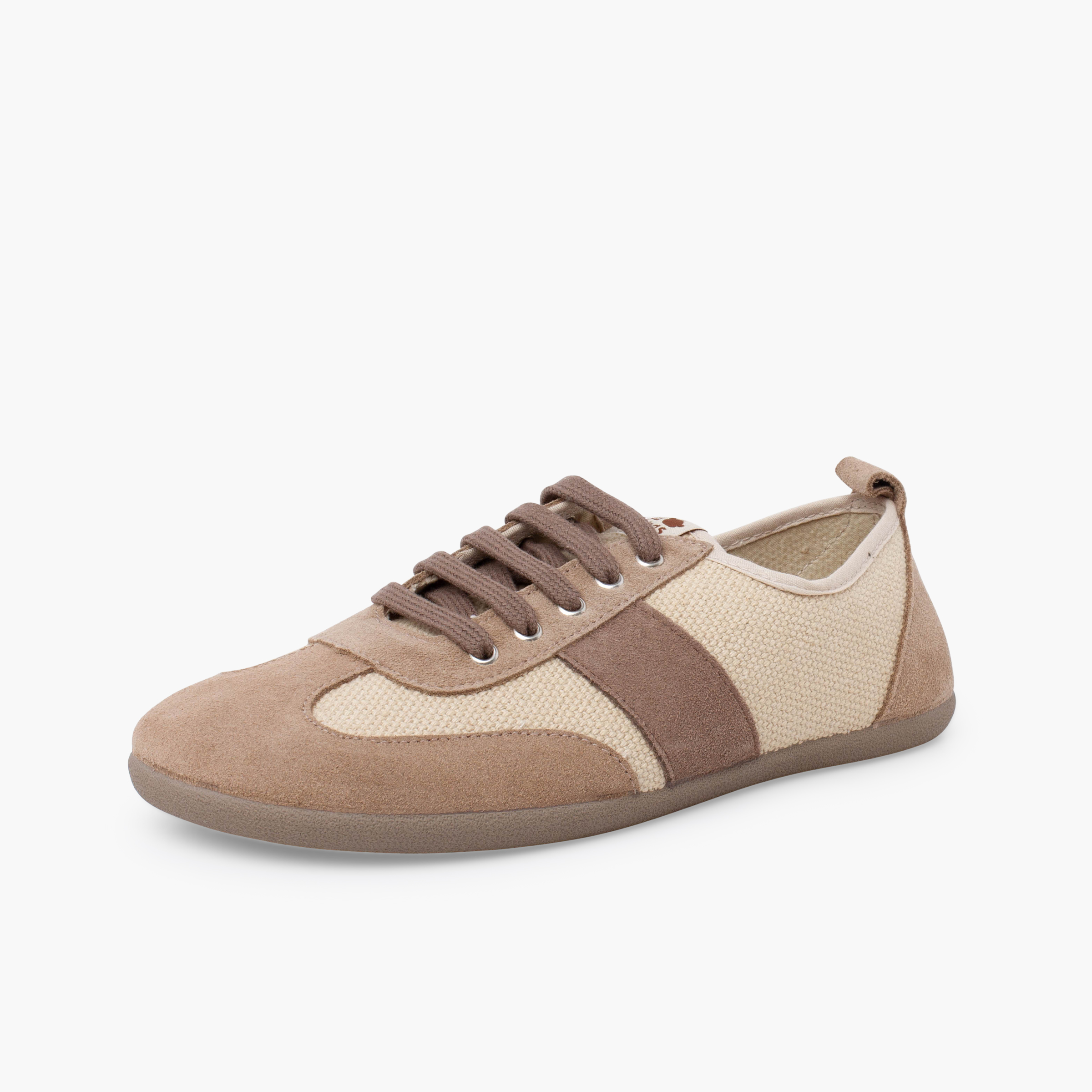 Zapatillas barefoot lona y serraje tallas altas Tierra