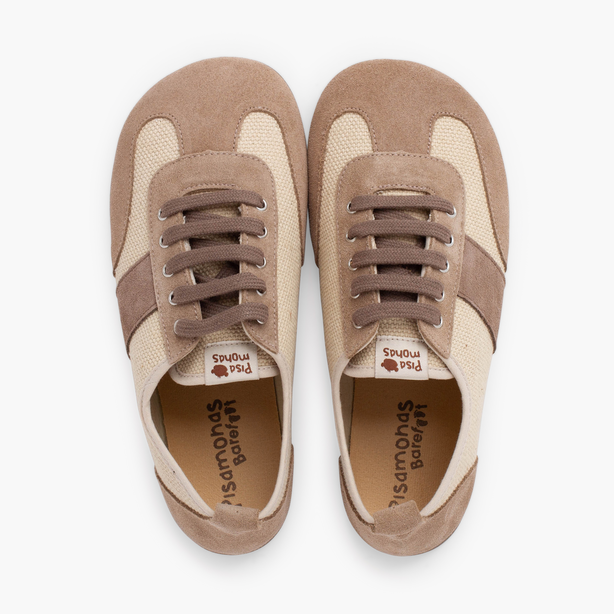 Zapatillas barefoot lona y serraje tallas altas Tierra