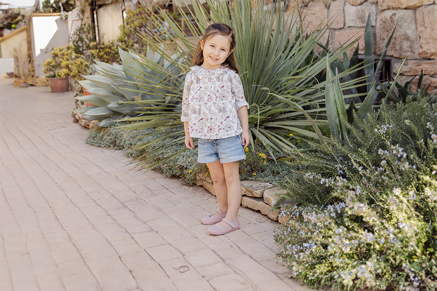 Merceditas barefoot lino cierre adherente