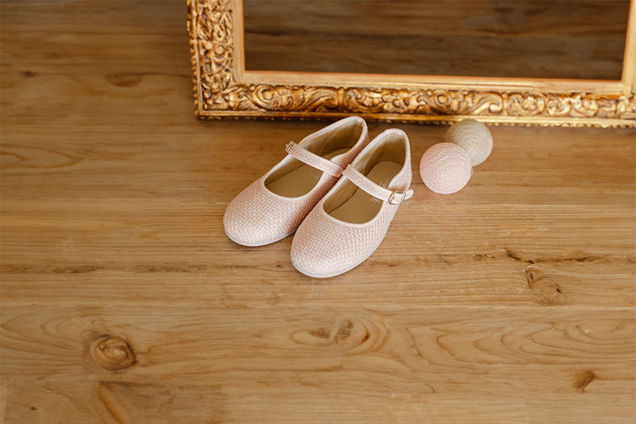 Merceditas niña ceremonia trenzado rústico