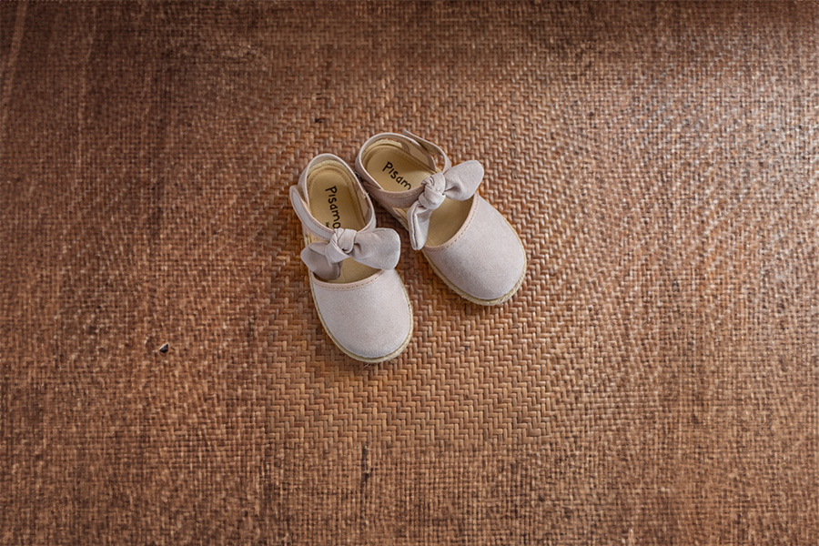 Alpargatas niña lazo suede