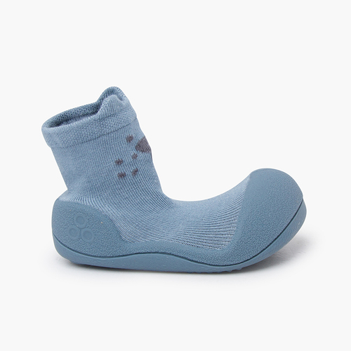 Zapatos bebé puntera redondeada animales bamboo Azul
