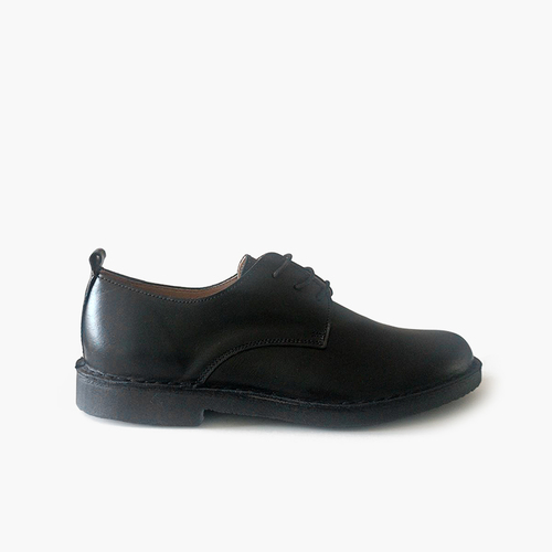 Zapatos niño blucher piel cordones Negro