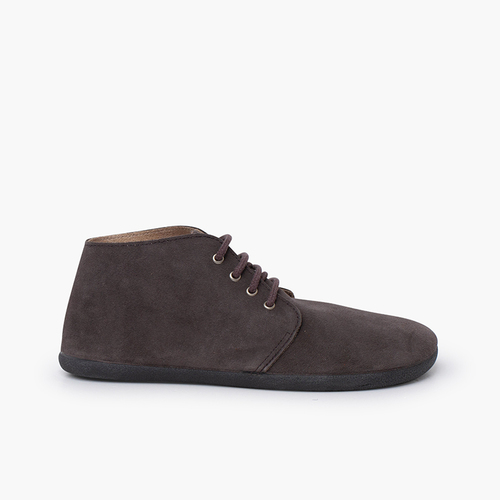 Botas barefoot serraje cordones Gris