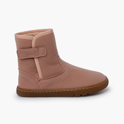 Botas piel barefoot borreguito Rosa