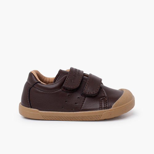 Zapatillas blanditas barefoot piel vegana Marrón