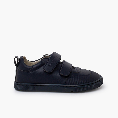Zapatillas deportivas colegiales barefoot puntera reforzada Azul Marino