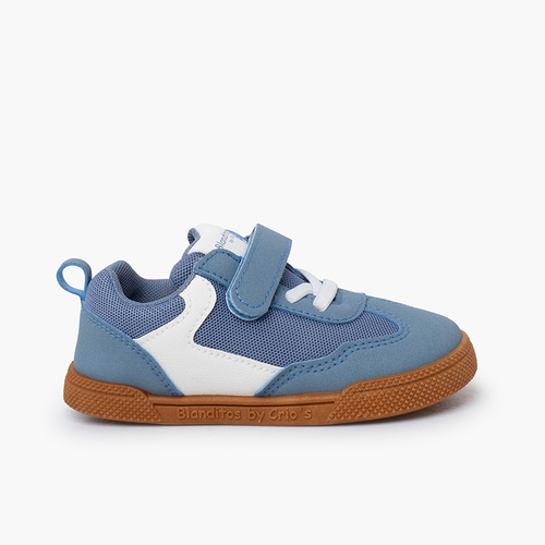 Deportivo microfibra Blanditos suela caramelo Azul