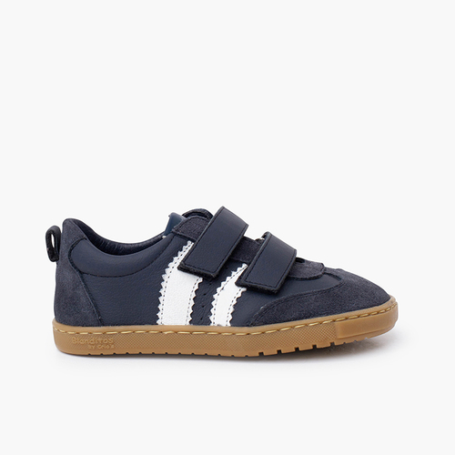 Zapatillas Blanditos bandas laterales suela caramelo Azul Marino