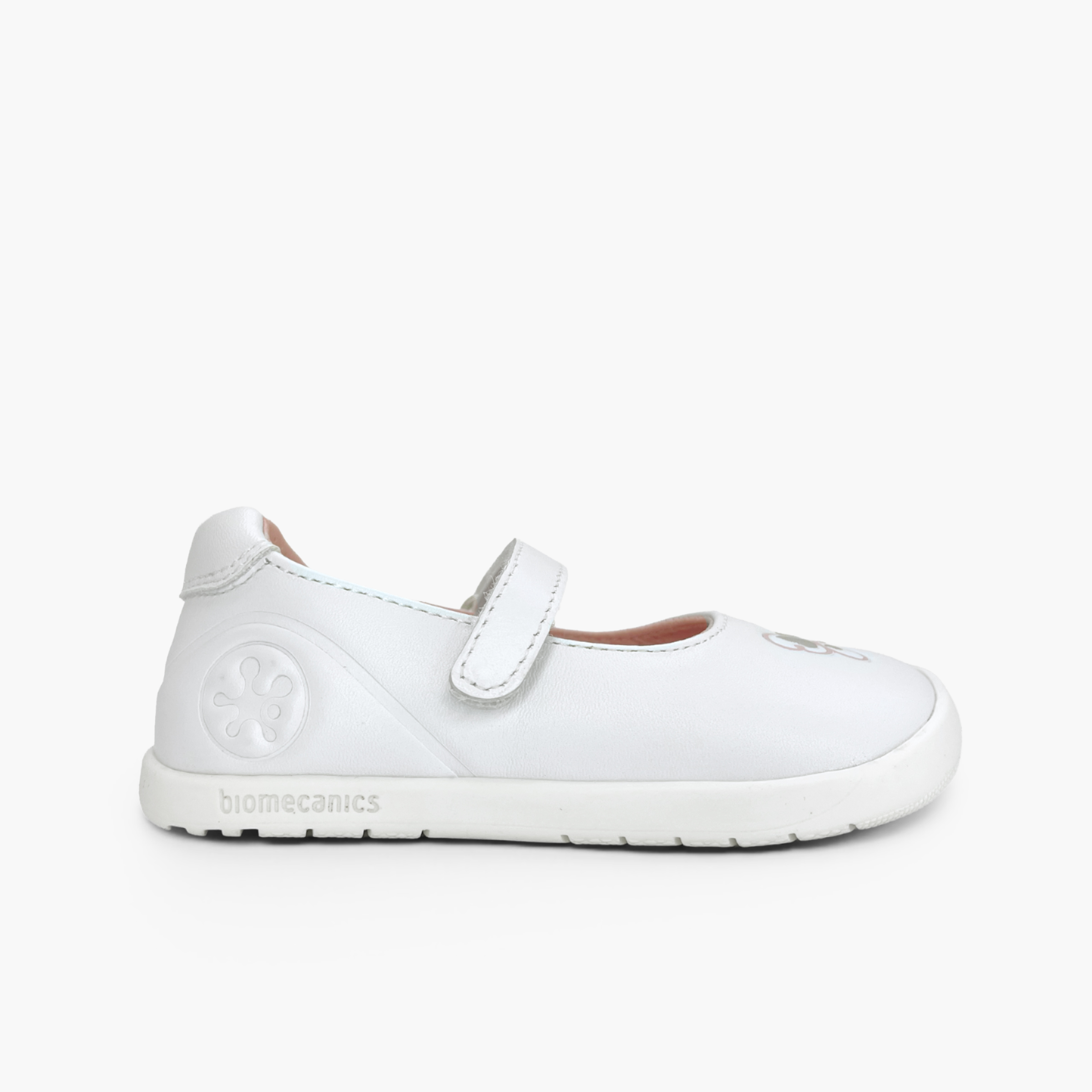 Merceditas barefoot piel mariposa Blanc