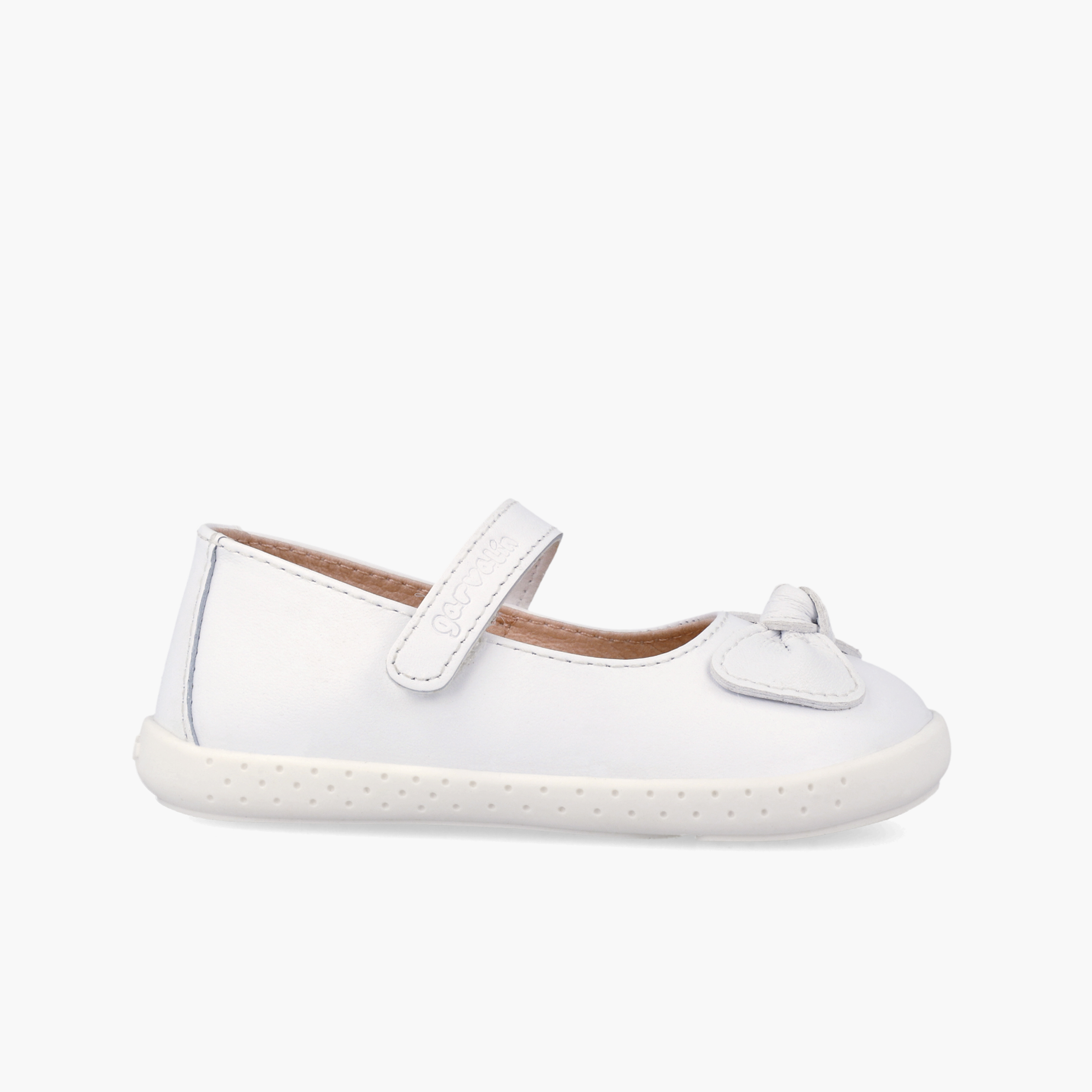 Merceditas barefoot lazo piel Blanco