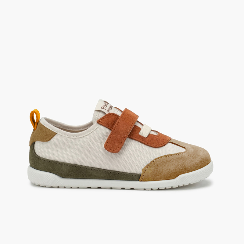 Zapatillas barefoot cordón elástico tira adherente combi