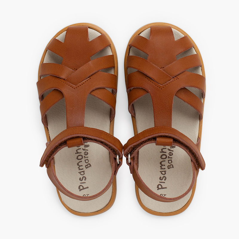Sandales fermées barefoot en cuir nappa Couleur Cuir