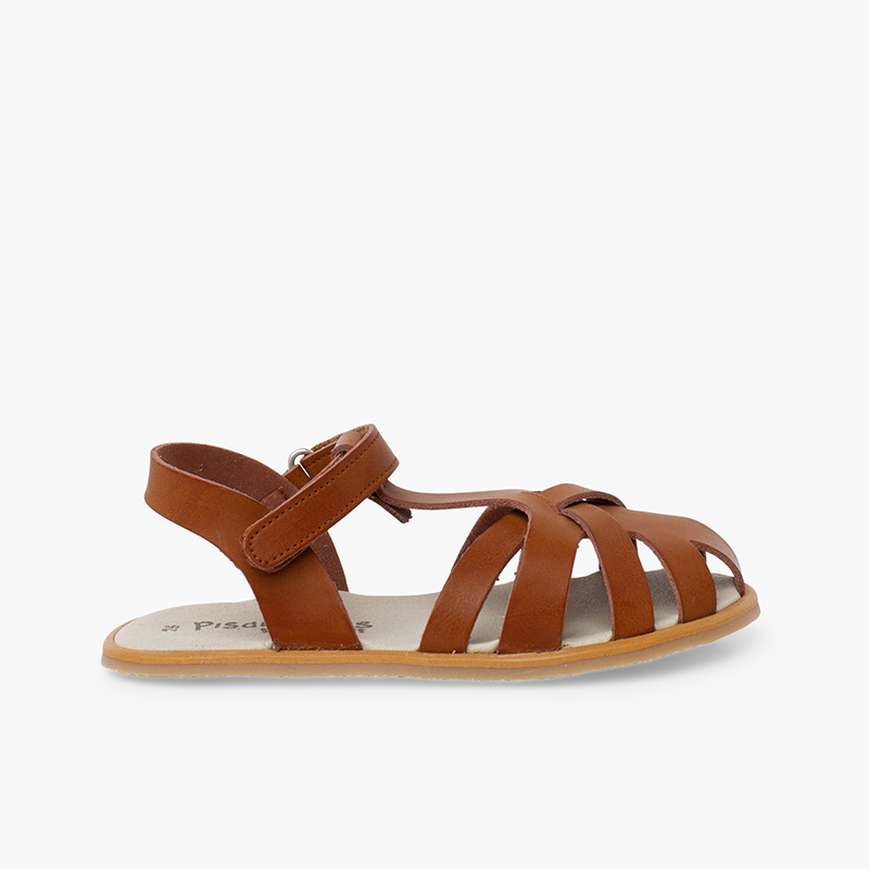 Sandalias cangrejeras barefoot napa Cuero