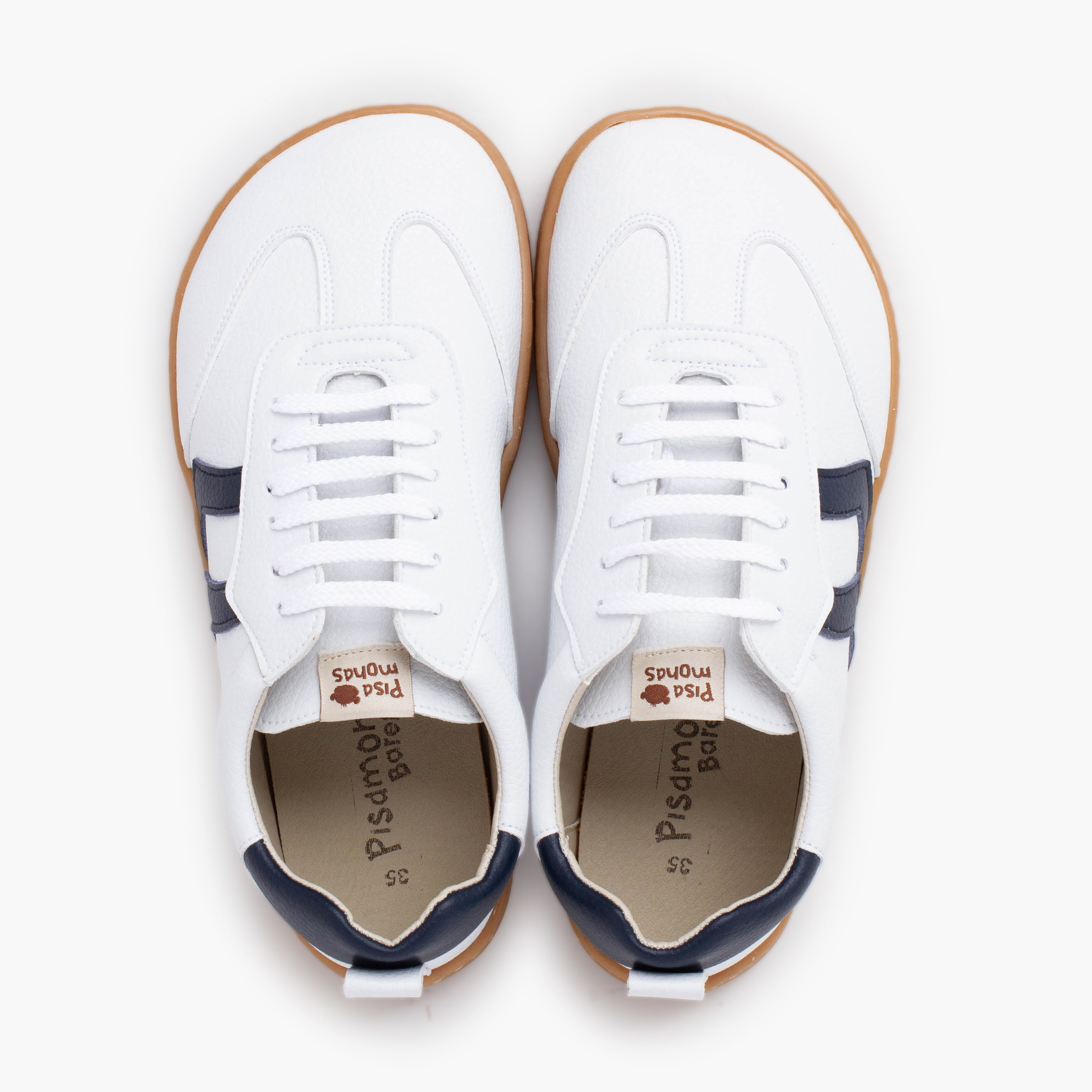 Deportivas barefoot cordones tallas altas Azul Marino
