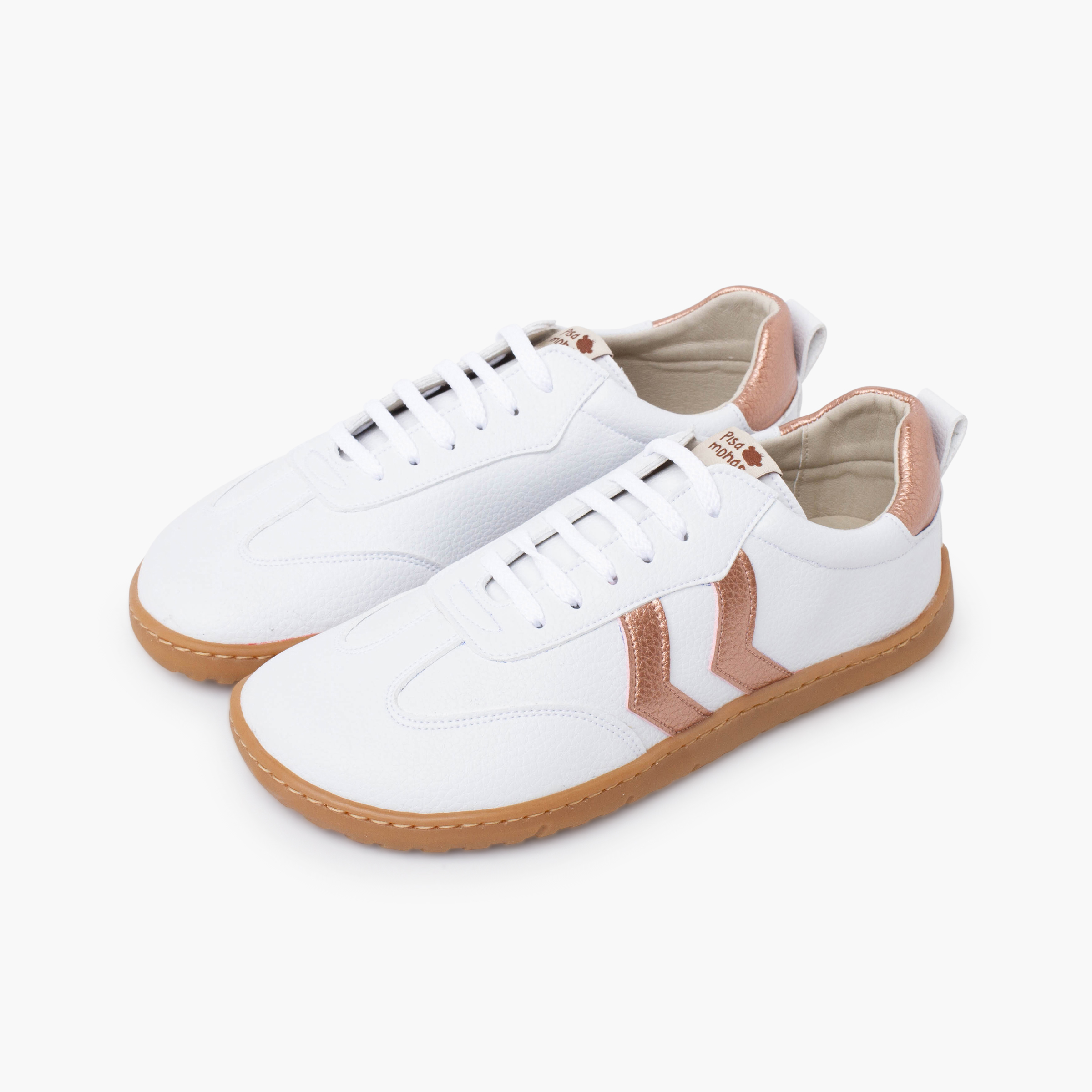 Deportivas barefoot cordones tallas altas Bronce
