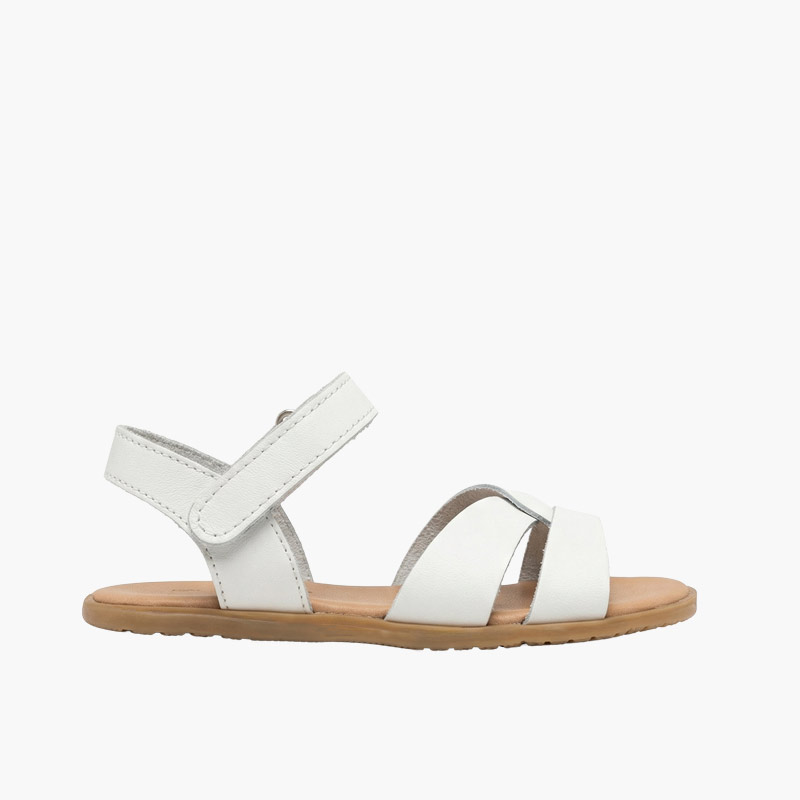 Sandalias barefoot pala entrelazada niña Blanco