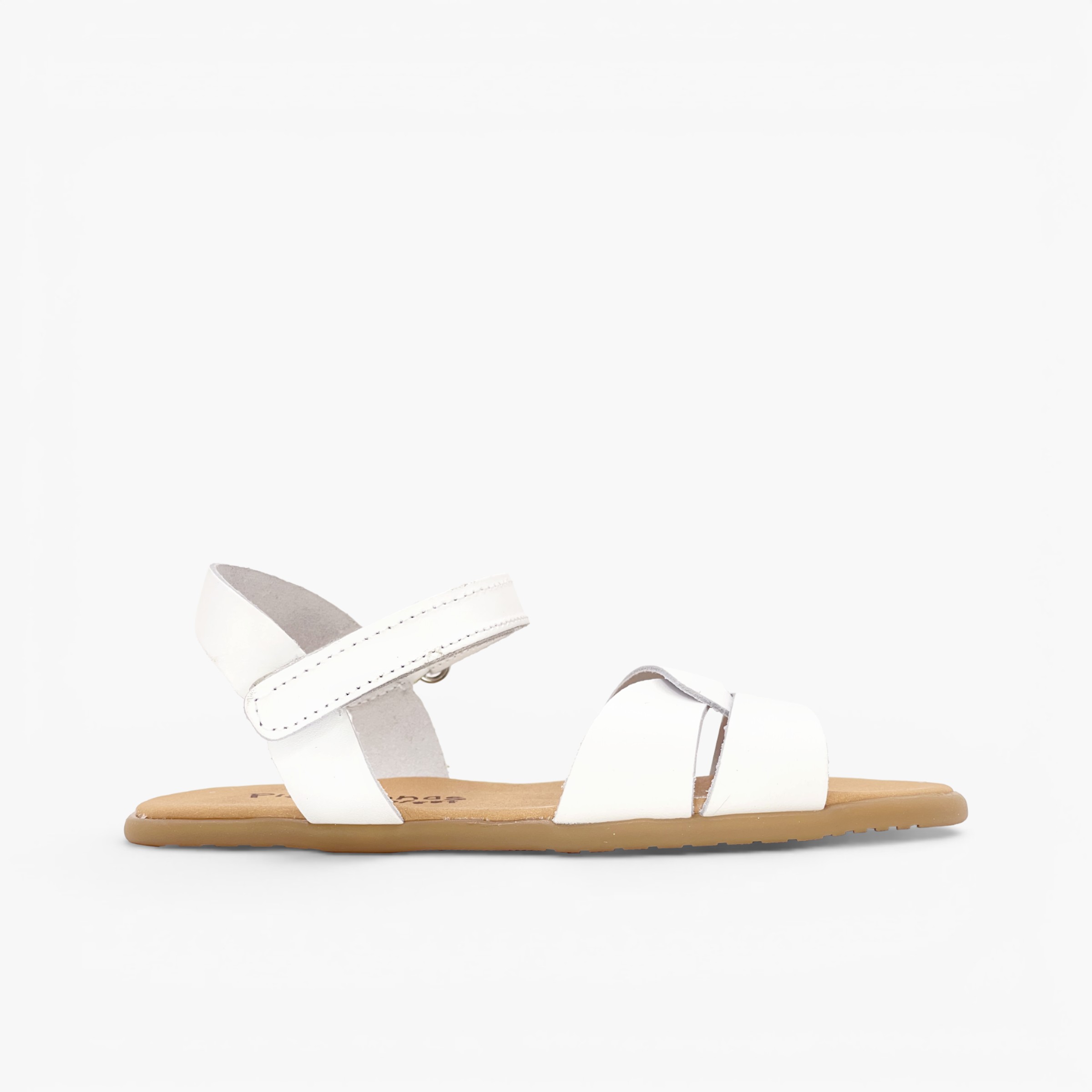 Sandalias barefoot pala entrelazada niña Blanco