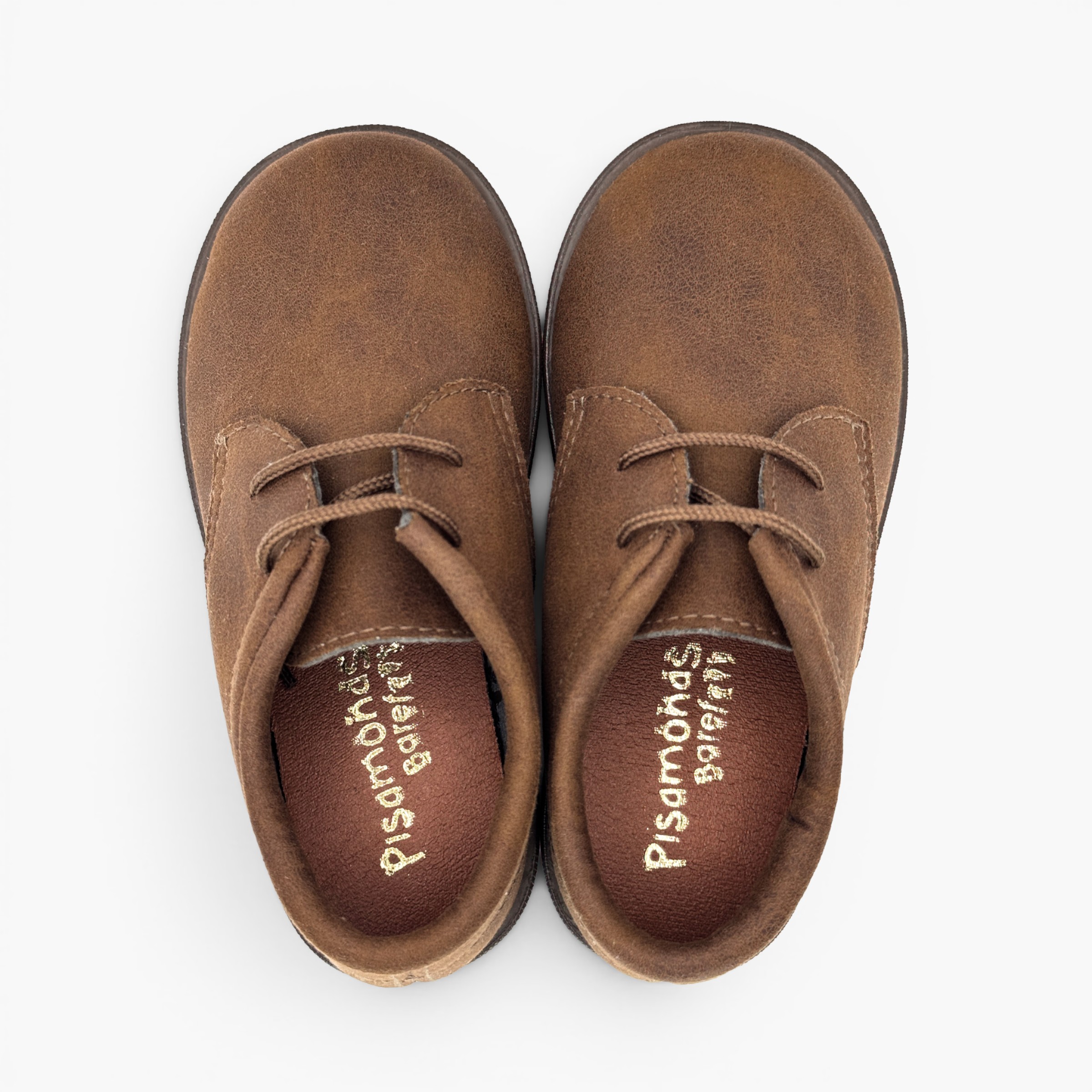 Derbies barefoot effet cuir lacets fins col rembourré Couleur Cuir