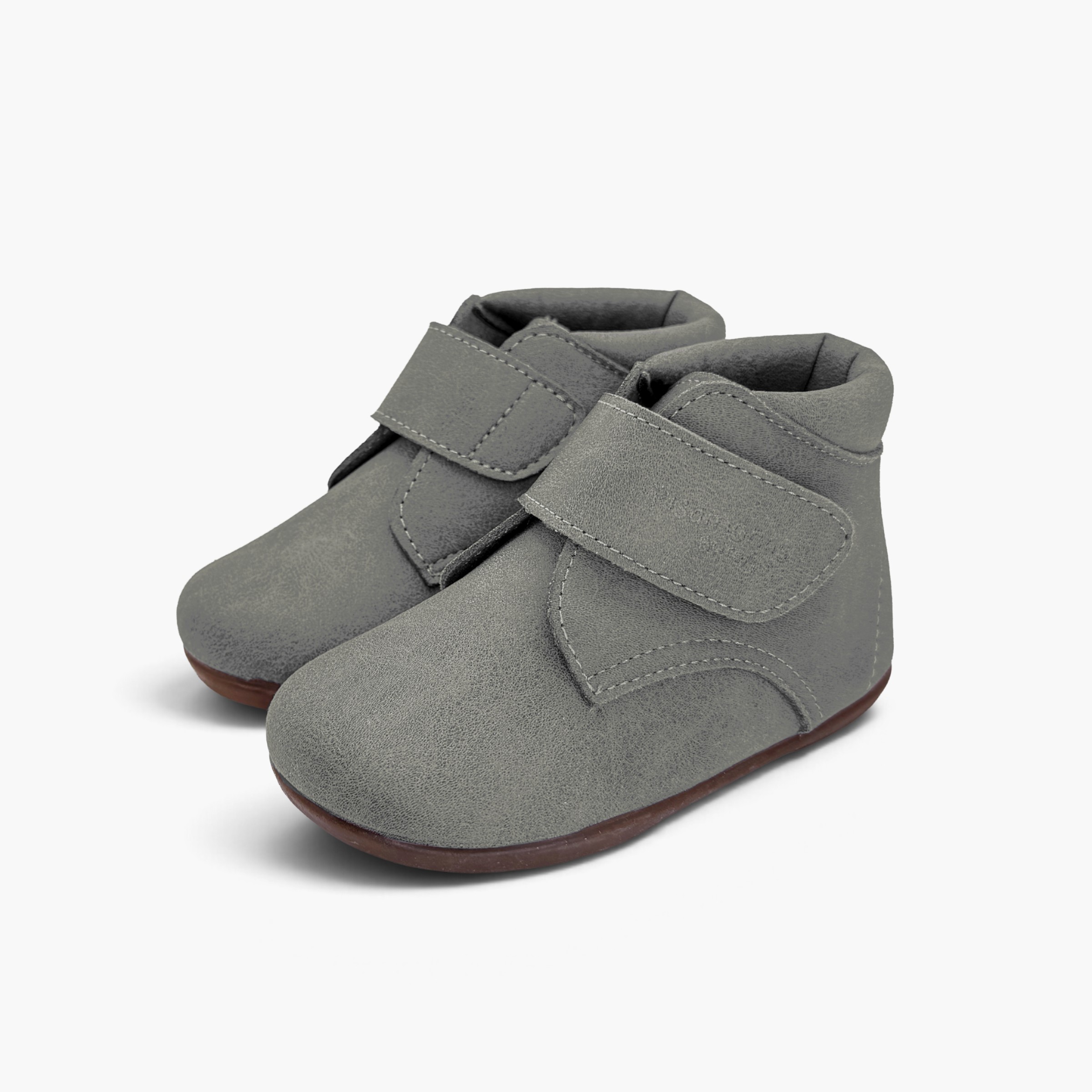 Desert boots barefoot enfant effet cuir Gris