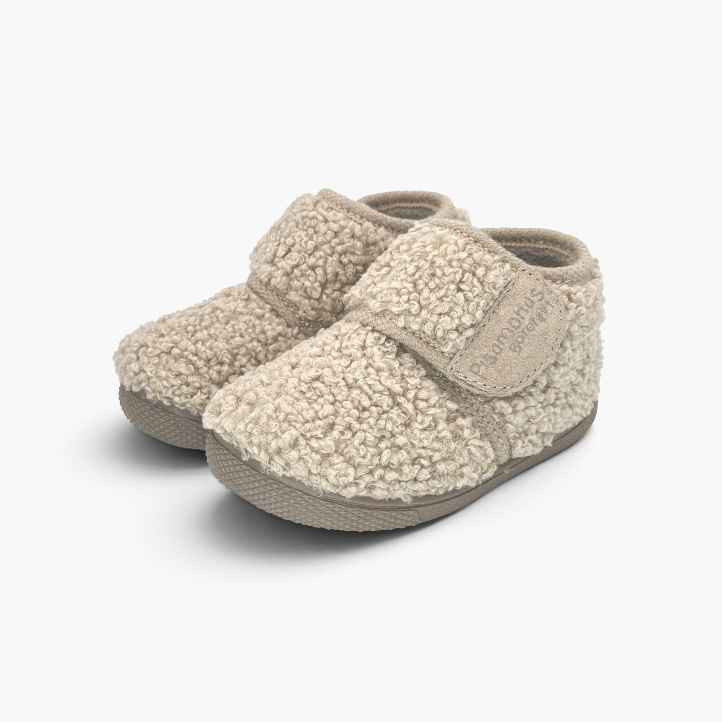 Chaussons barefoot effet peau de mouton Beige
