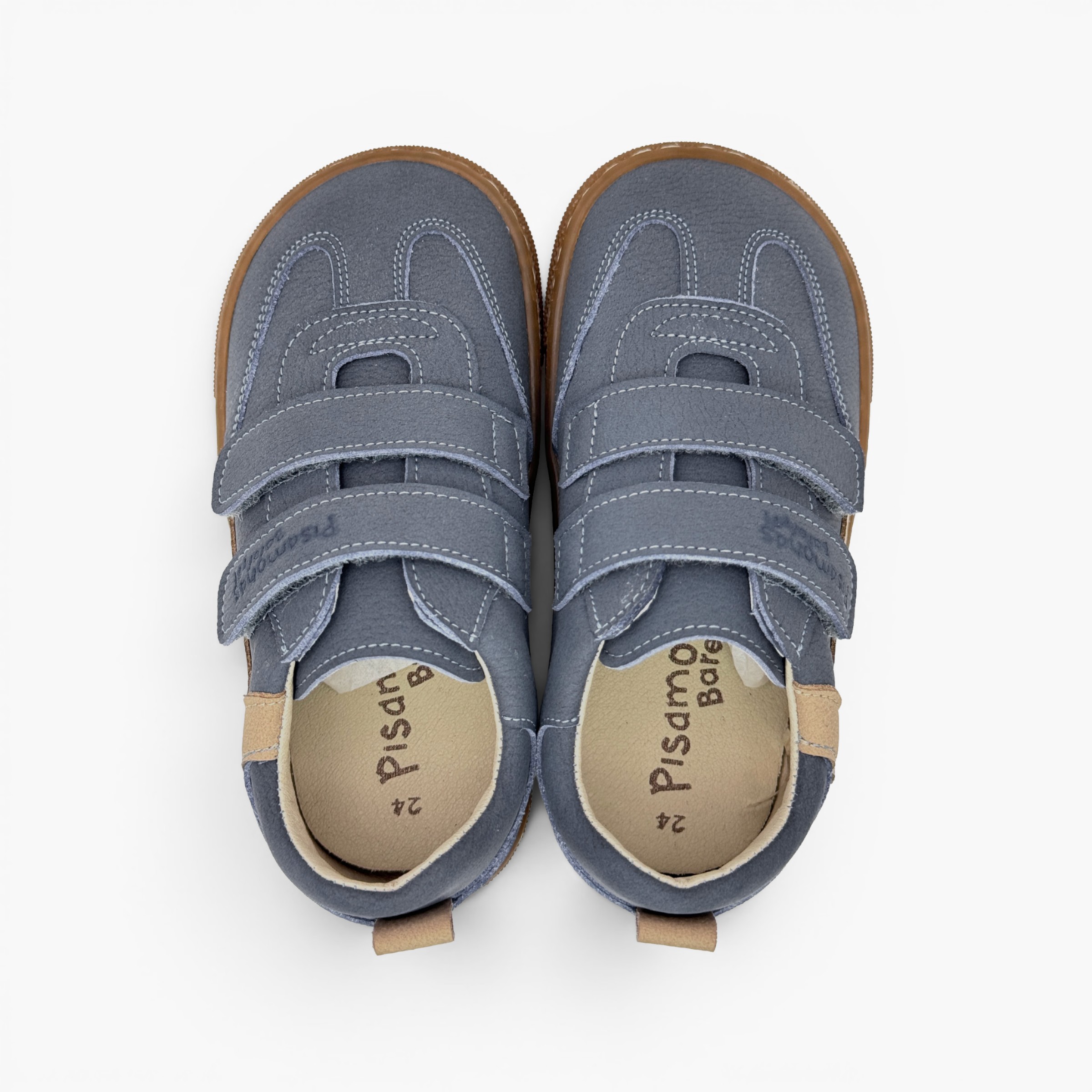 Baskets barefoot effet nubuck ornement latéral Bleu Cobalt