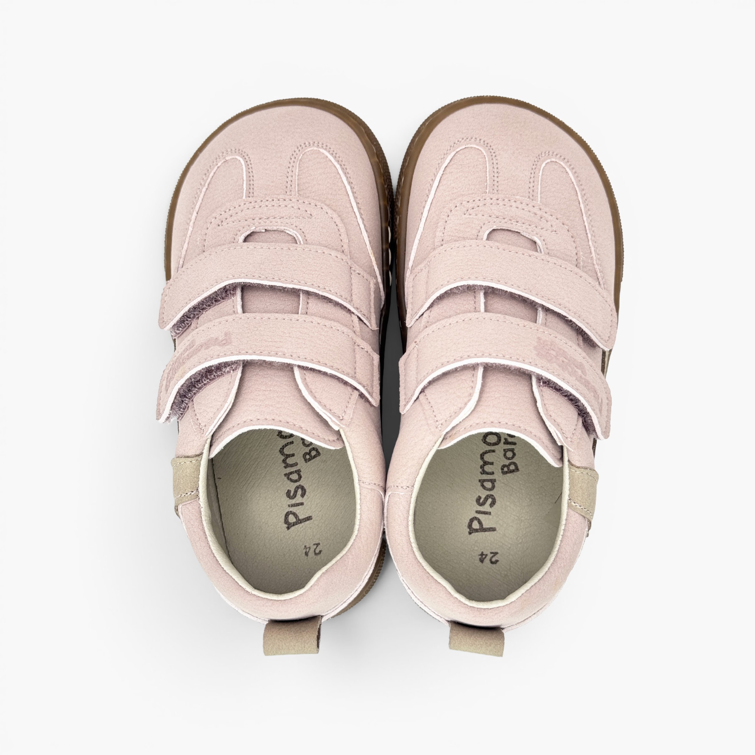 Baskets barefoot effet nubuck ornement latéral Rose