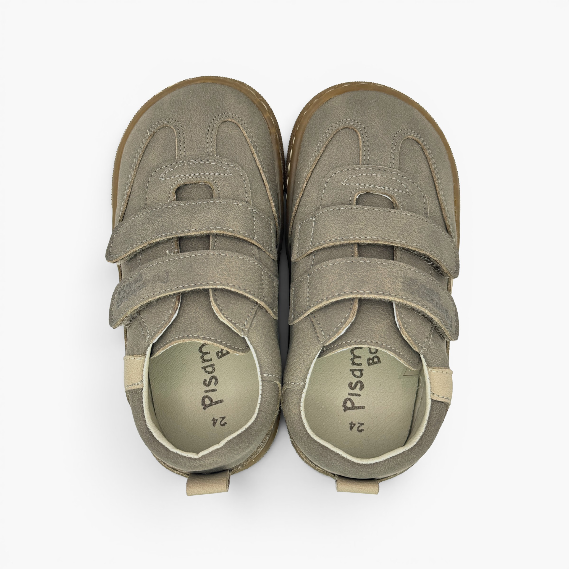 Baskets barefoot effet nubuck ornement latéral Taupe