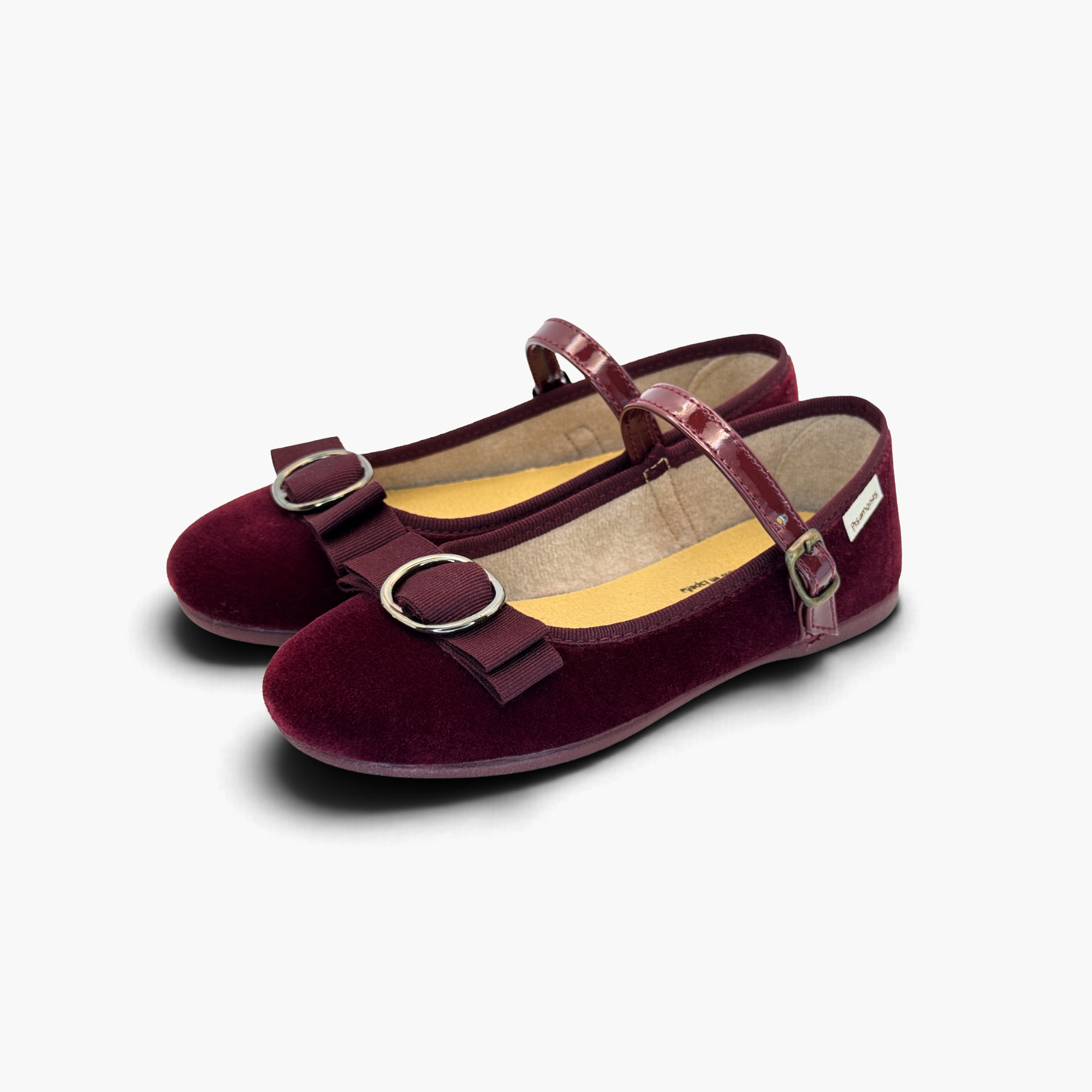 Babies velours nœud boucle Bordeaux