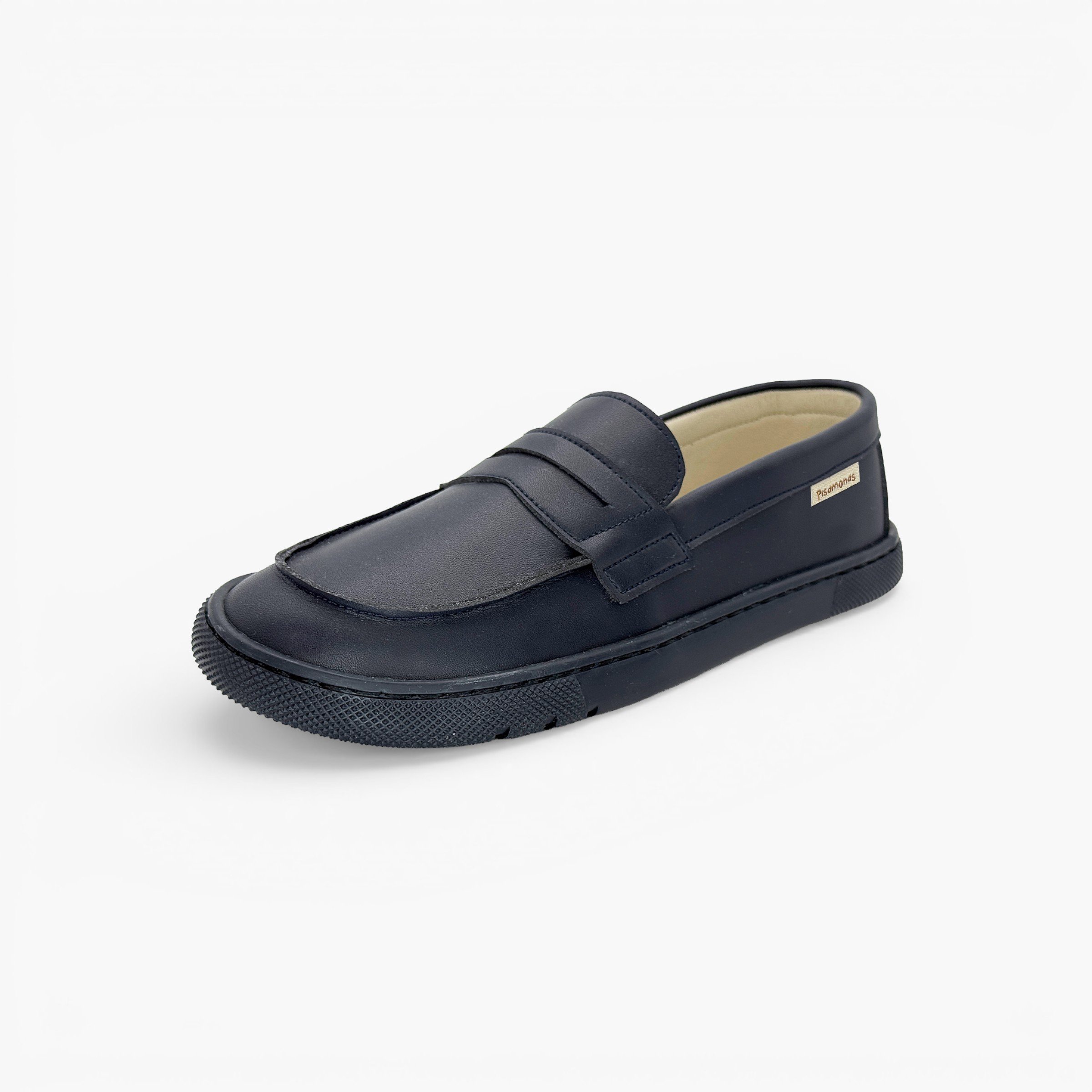 Mocassins scolaires barefoot enfants Bleu Marine